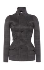 Balenciaga Waist-trainer Prince Of Wales Checked Jersey Blazer