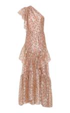 Peter Pilotto One-shoulder Embellished Ruffled Gown