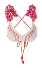 Helen Rdel Pompom-embellished Crochet-knit Bikini Top