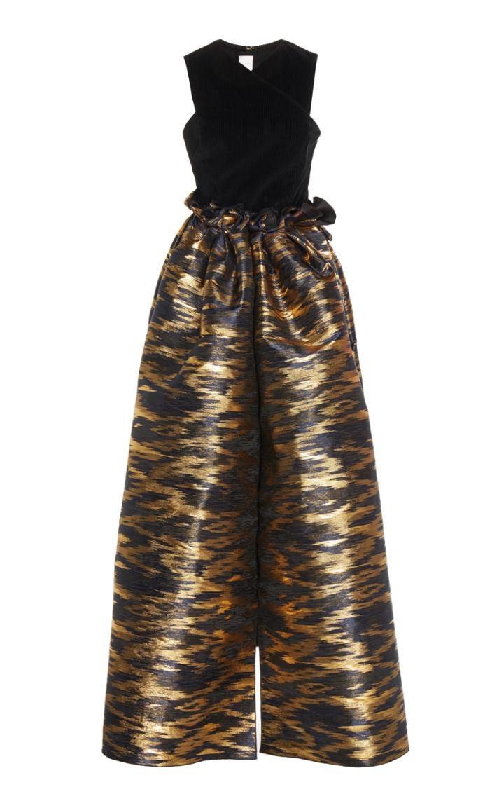 Maison Rabih Kayrouz Metallic And Corduroy Gown