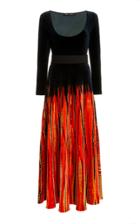 Proenza Schouler Belted Tie-dyed Velvet Maxi Dress
