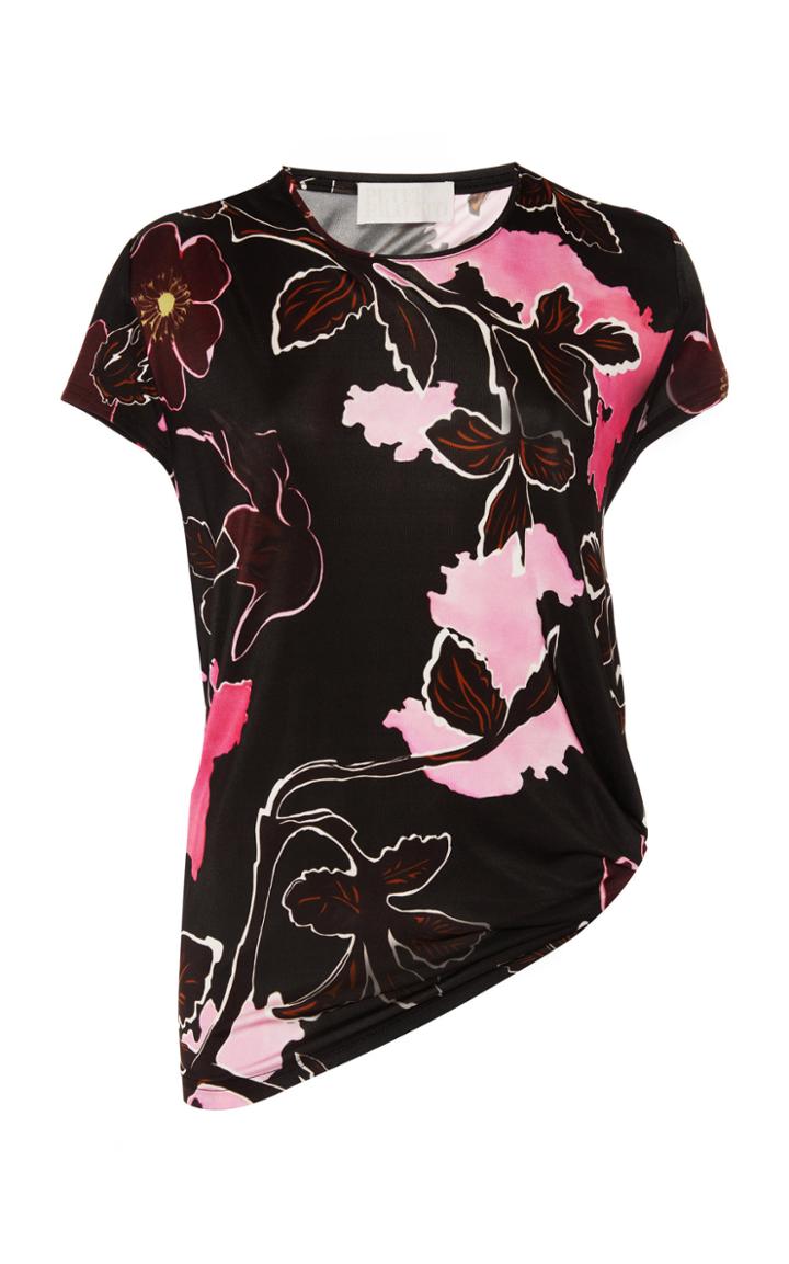 Moda Operandi Peter Pilotto Asymmetric Printed Jersey Top Size: S