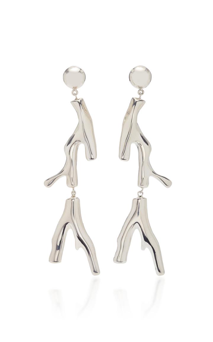 Agmes Long Coral Sterling Silver Earrings