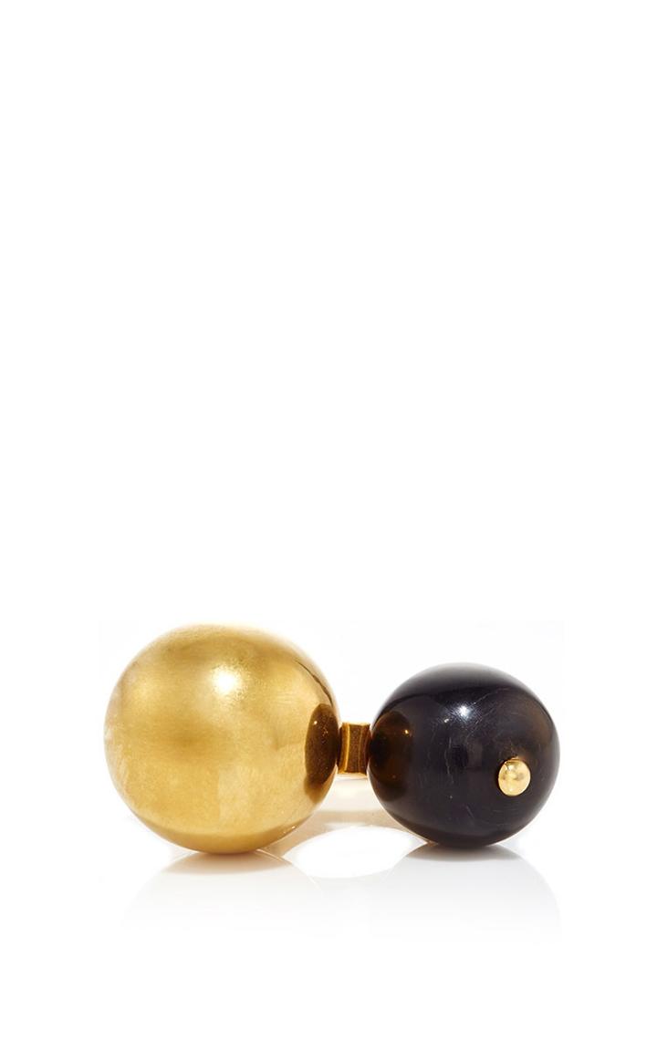 Marni Black Horn Ring