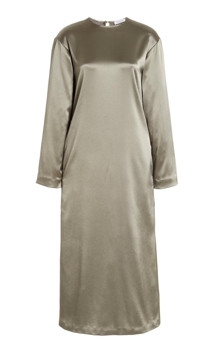 Moda Operandi Deveaux Sara Satin Midi Shift Dress