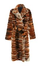 Rosetta Getty Long Wrap Fur Coat