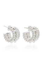 Isabel Lennse Twisted Spin Sterling Silver Hoops