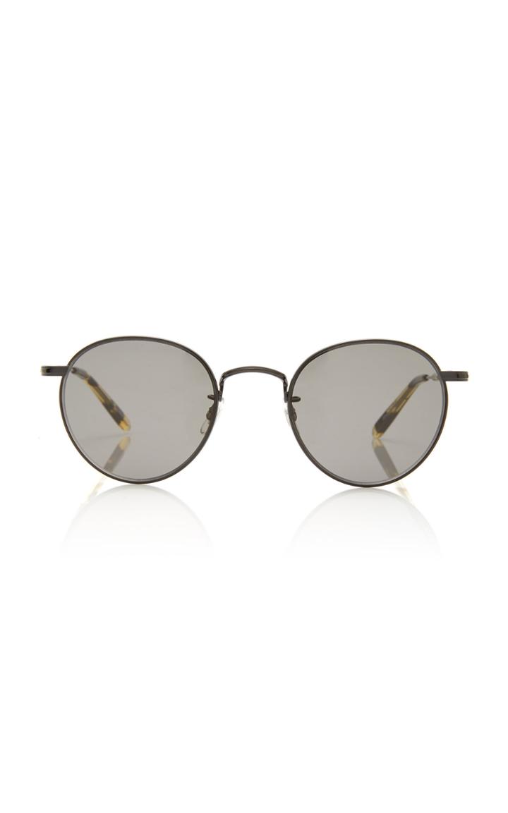Garrett Leight Wilson Round-frame Metal Sunglasses