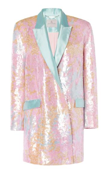 Moda Operandi Ralph & Russo Sequin And Satin Detailed Crepe Blazer Dress Size: 34