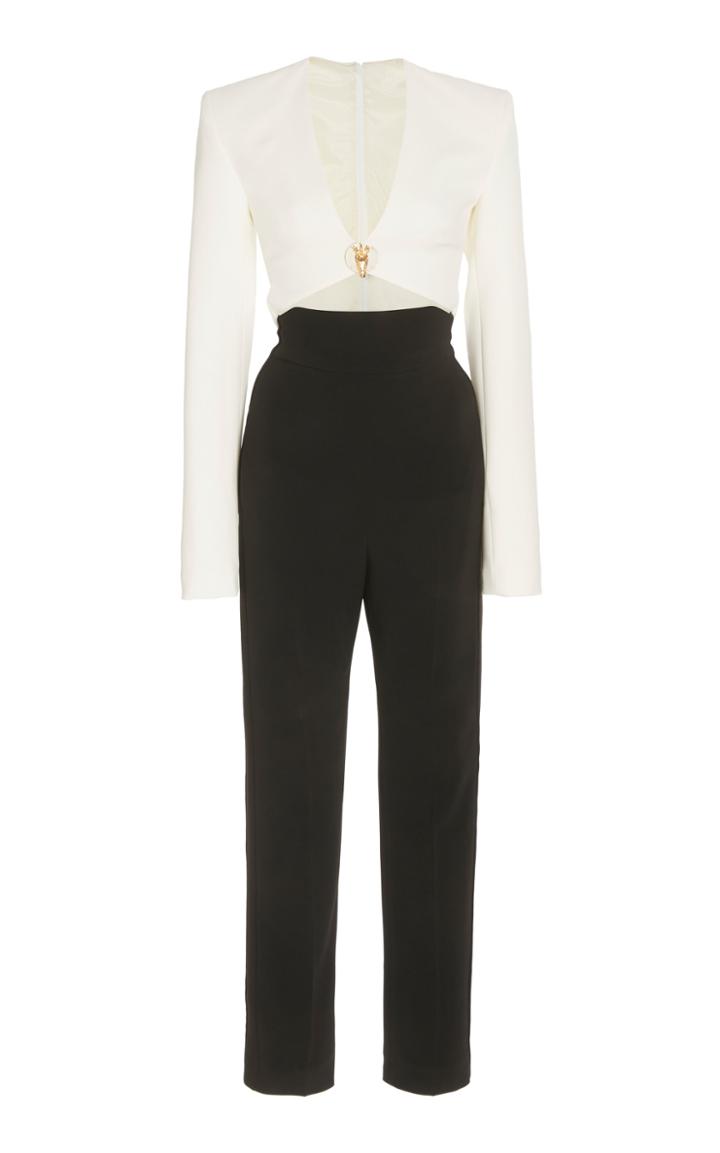David Koma Cutout Crepe Jumpsuit