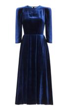 Ulyana Sergeenko Demi Couture Juliette Velvet Midi Dress