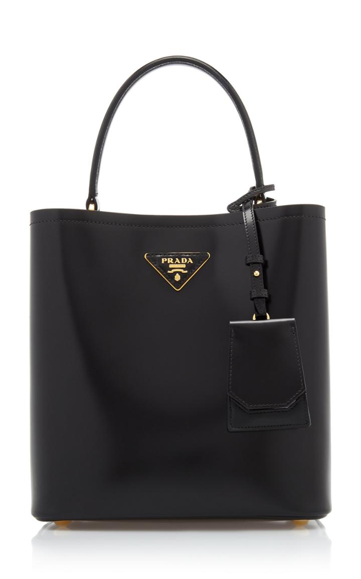 Prada Spazzaolato Leather Top Handle Bag