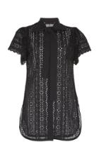 Elie Saab Embroidered Poplin Top