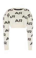 Moda Operandi Alessandra Rich Logo Cotton Sweater Size: 36