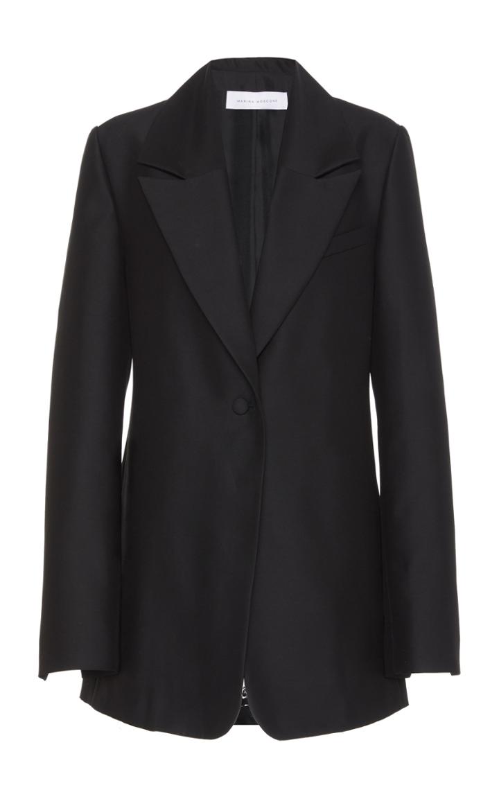Moda Operandi Marina Moscone Oversized Wool-silk Blazer Size: 6