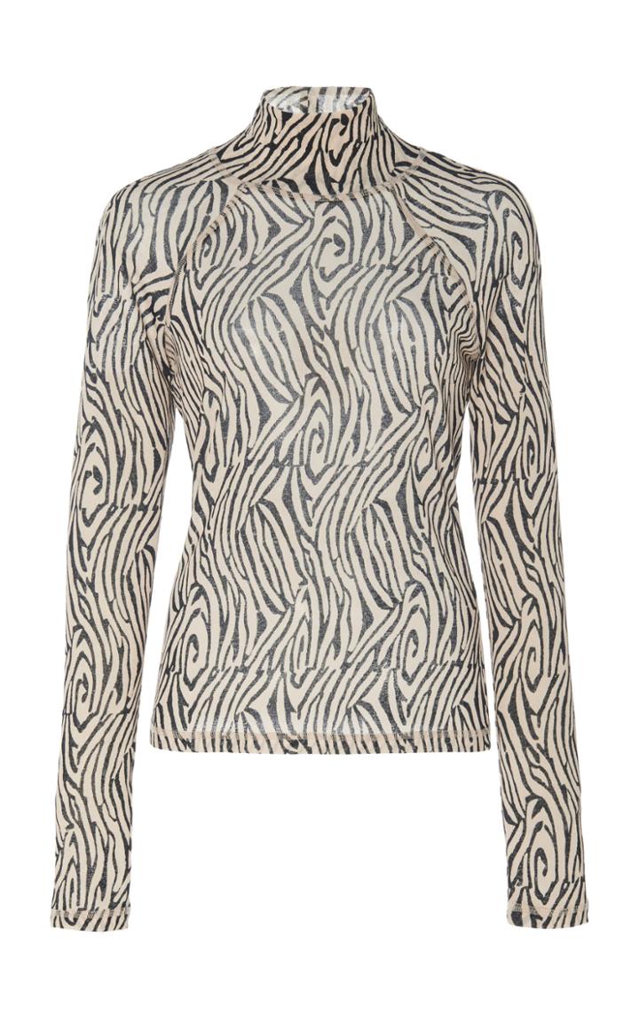 Nanushka Madi Abstract-patterned Raglan Turtleneck