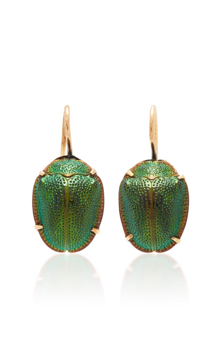 Vela One-of-a-kind Victorian Egyptian Revival Scarab Earrings