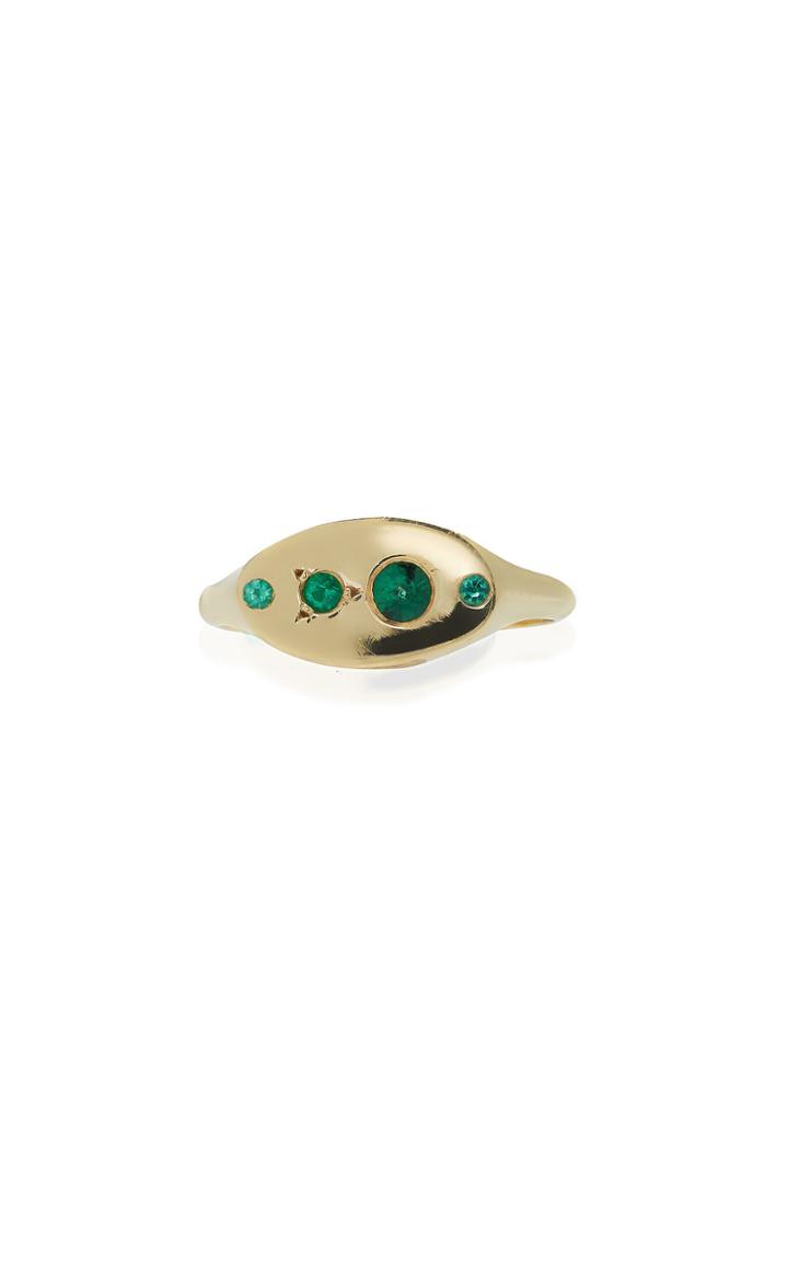 Wwake Emerald Signet Ring