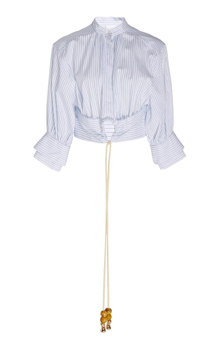 Acler Lipton Cotton Cropped Stripe Shirt