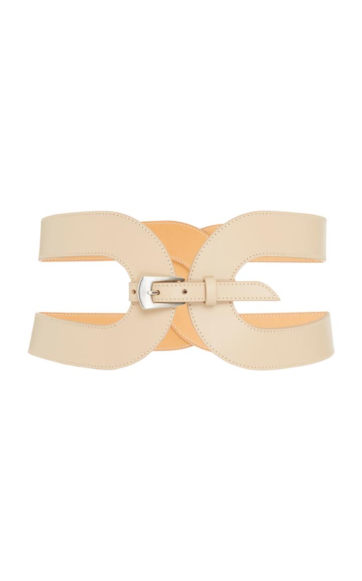 Maison Vaincourt Exclusive Cage Leather Waist Belt Size: 80 Cm