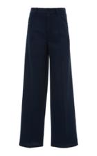Jil Sander Murphy Cotton Silk Straight-leg Trouser