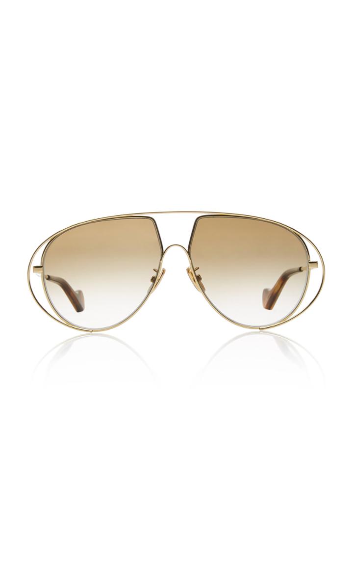 Loewe Gold-tone Aviator-style Sunglasses