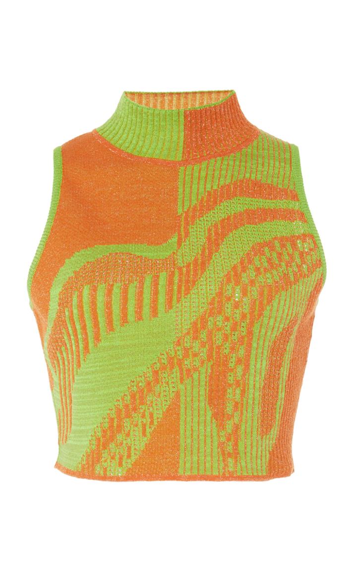 Moda Operandi Peter Pilotto Two-tone Jaquard Lurex Top Size: S
