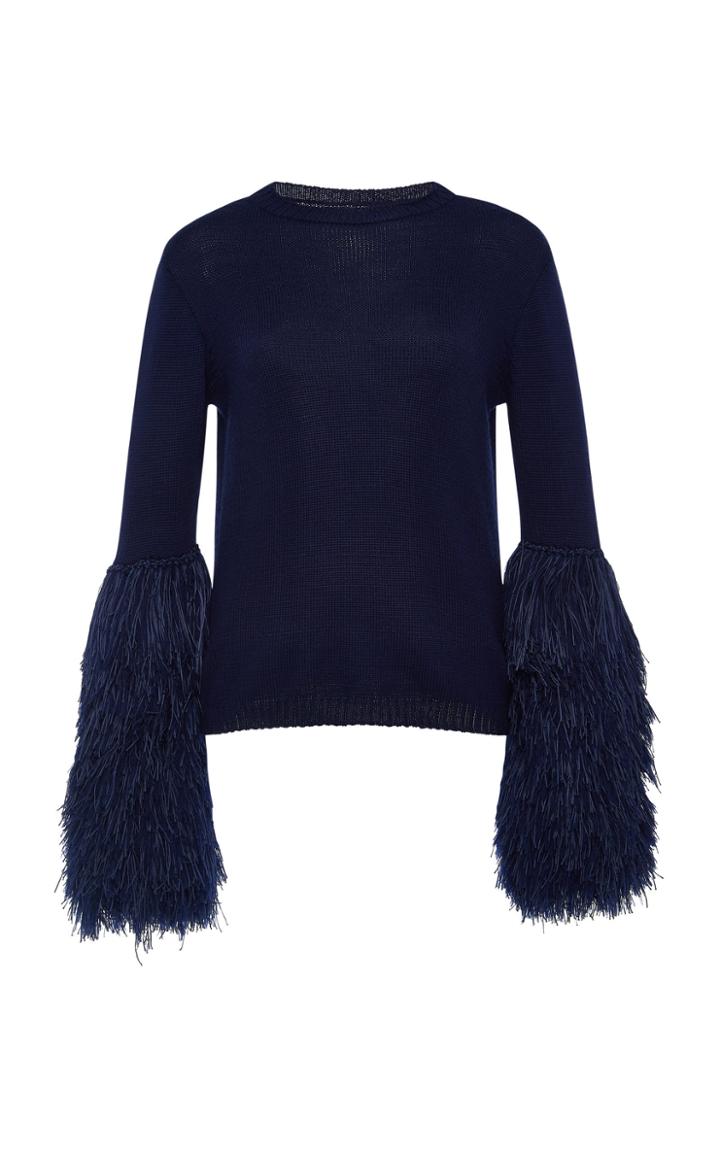 Rosie Assoulin Fringed Wool Sweater