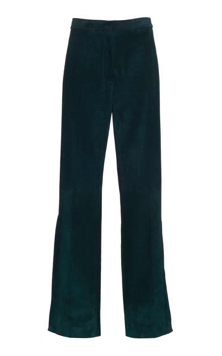 Jil Sander Suede Wide-leg Pants