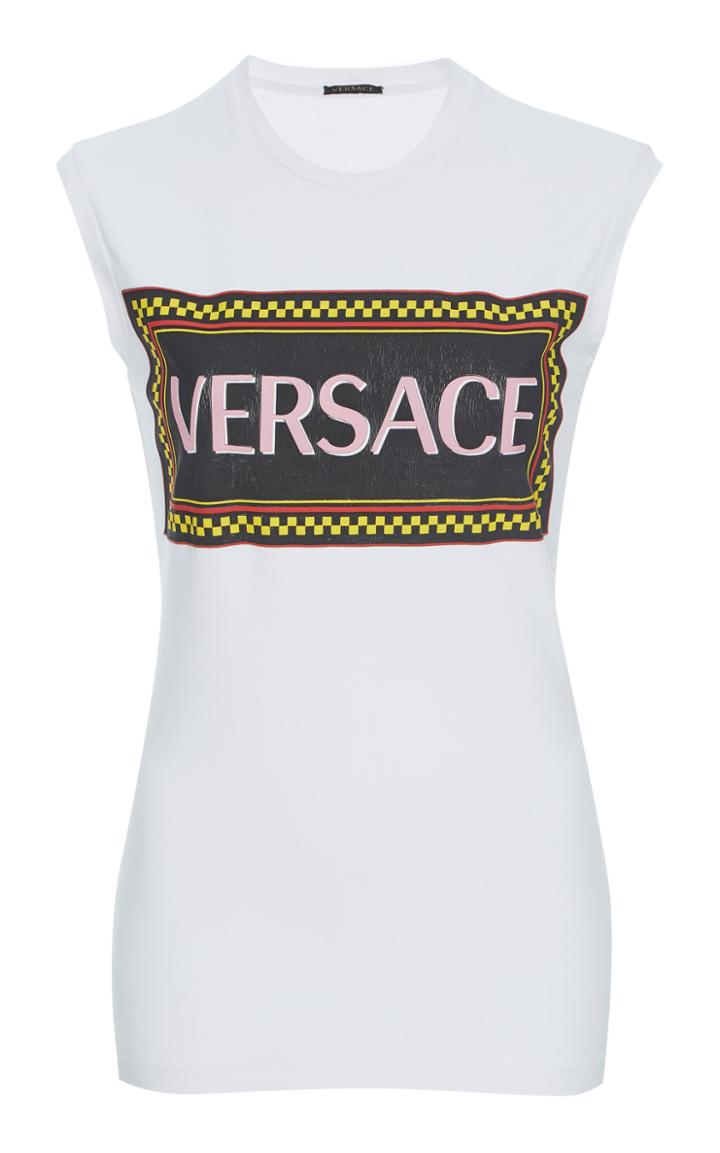 Versace Logo-printed Jersey Tank Top