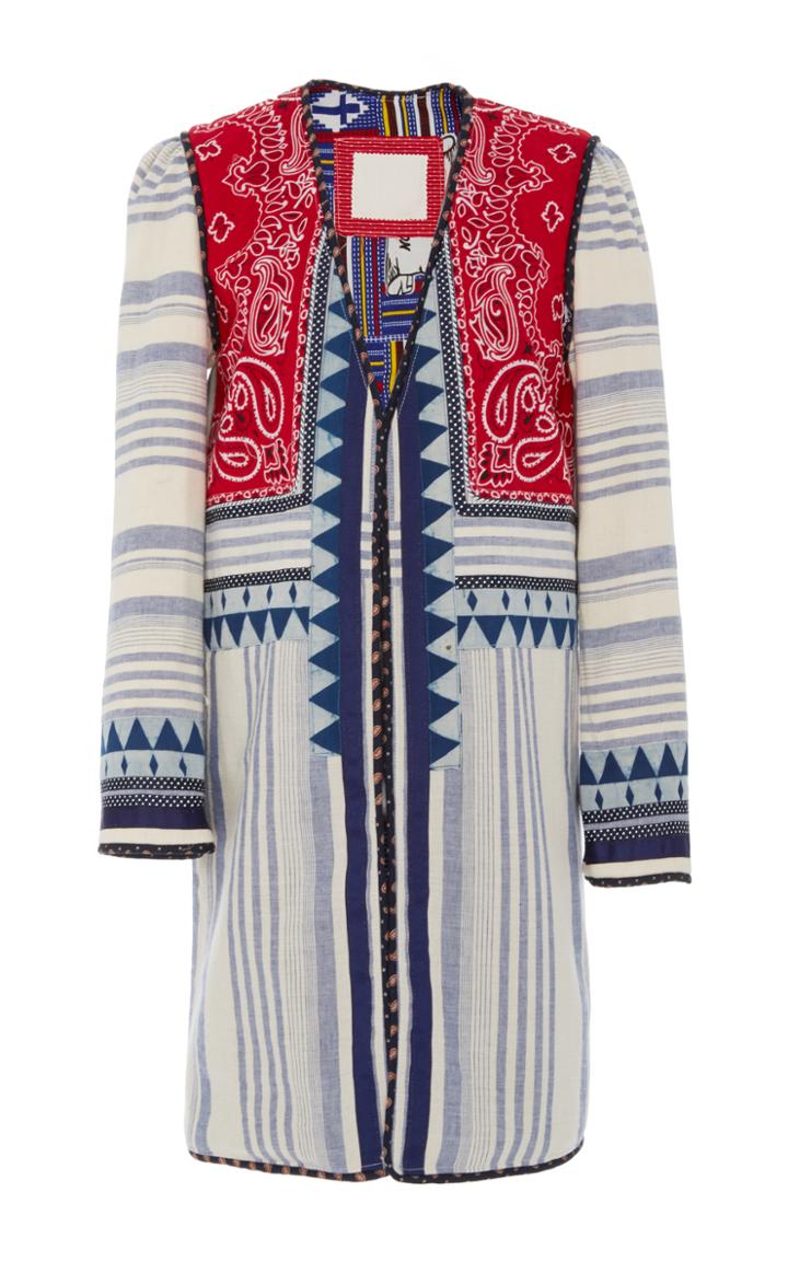 Alix Of Bohemia One Of A Kind Cornflower Ribbon Trim Coat