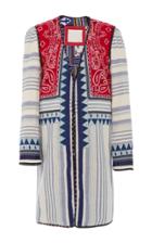 Alix Of Bohemia One Of A Kind Cornflower Ribbon Trim Coat