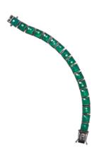 Nak Armstrong Nakard Large Tile Sterling Silver Onyx Bracelet