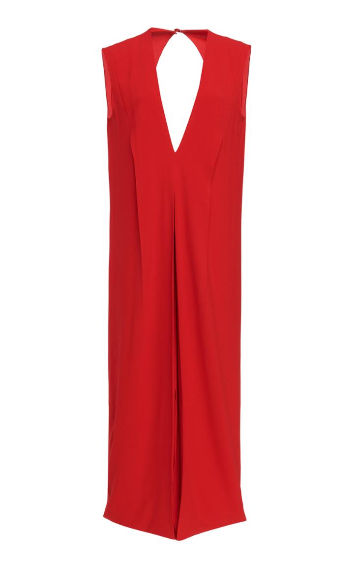Victoria Beckham Draped Sleeveless Crepe Dress