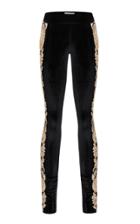 Moda Operandi Raisa Vanessa Embroidered Skinny Velvet Pants