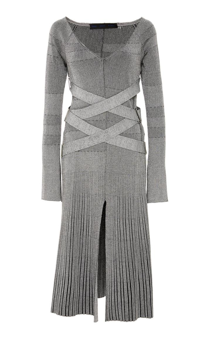 Proenza Schouler Rib-knit Metallic Dress
