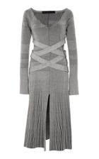 Proenza Schouler Rib-knit Metallic Dress