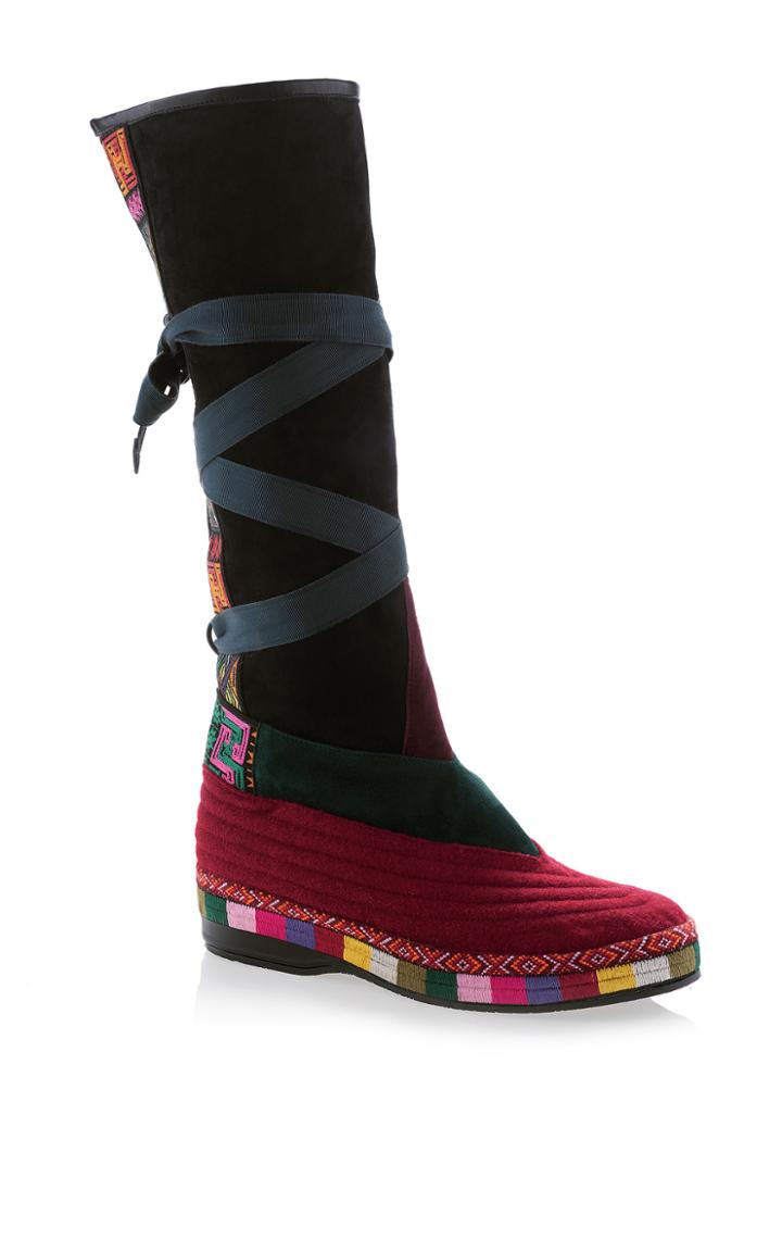 Etro Flat Boot With Fur Interior
