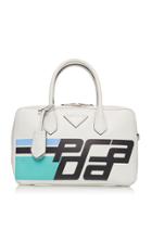 Prada City Calf Duffle Bag With Logo