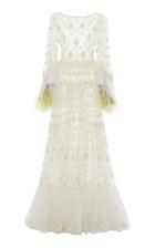 Moda Operandi Valentino Feathered Embroidered Gown Size: 36