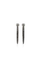 Nam Cho 18k White Gold Diamond Hoop Earrings