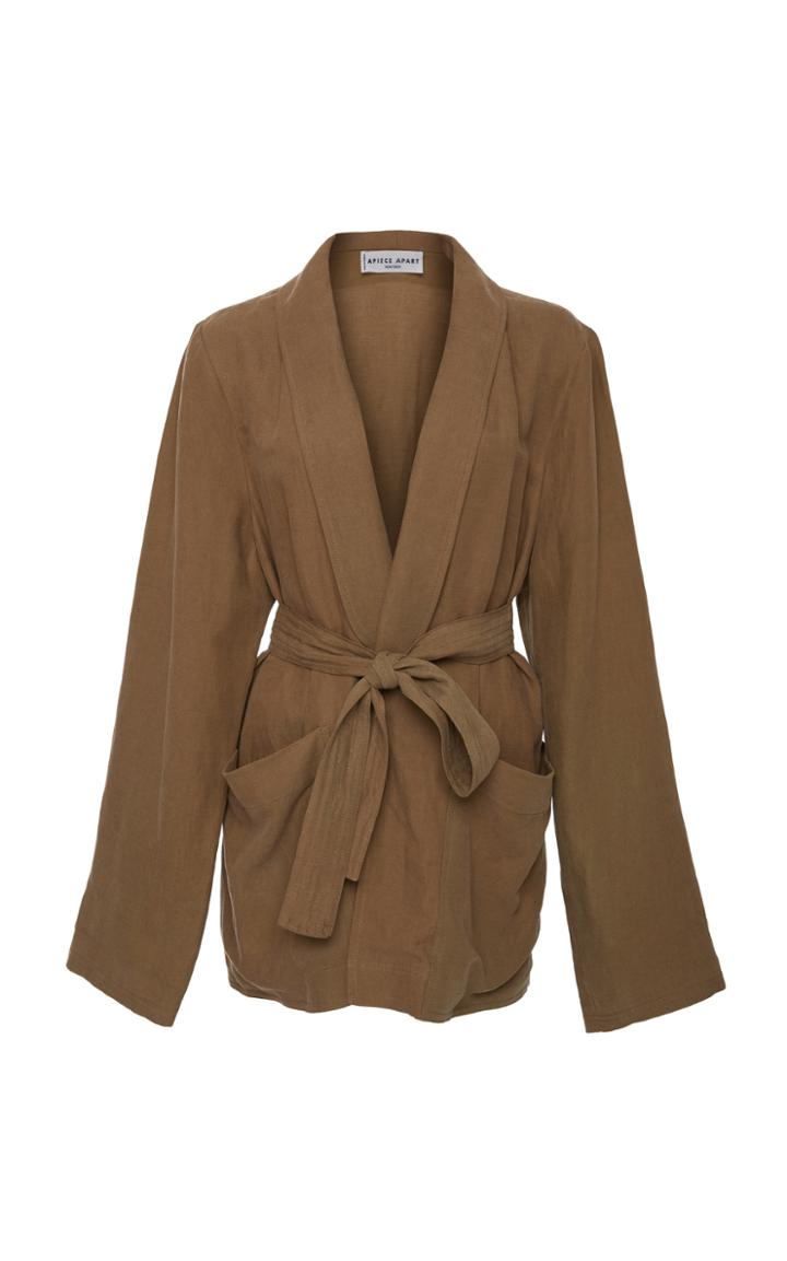 Apiece Apart Faye Linen Wrap Jacket