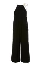 Bassike Halter Cotton Gathered Jumpsuit