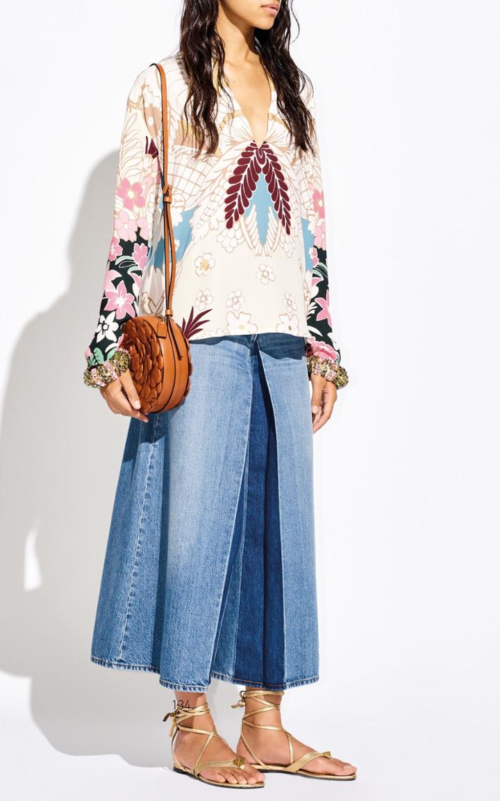 Moda Operandi Valentino Printed Cady Top