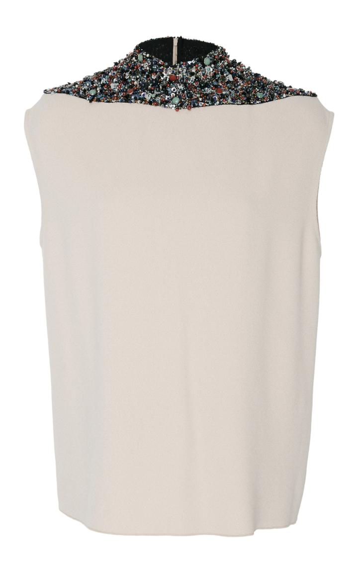 Derek Lam Beaded Mockneck Top