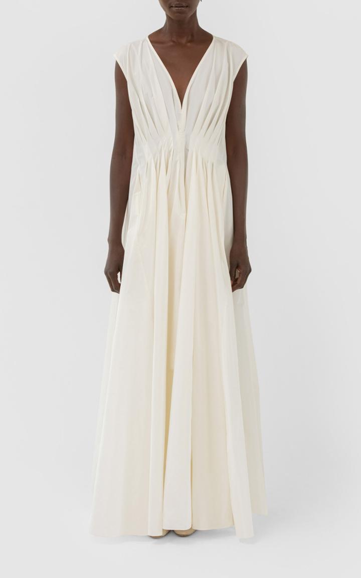 Moda Operandi Co V Neck Tuck Waist Gown