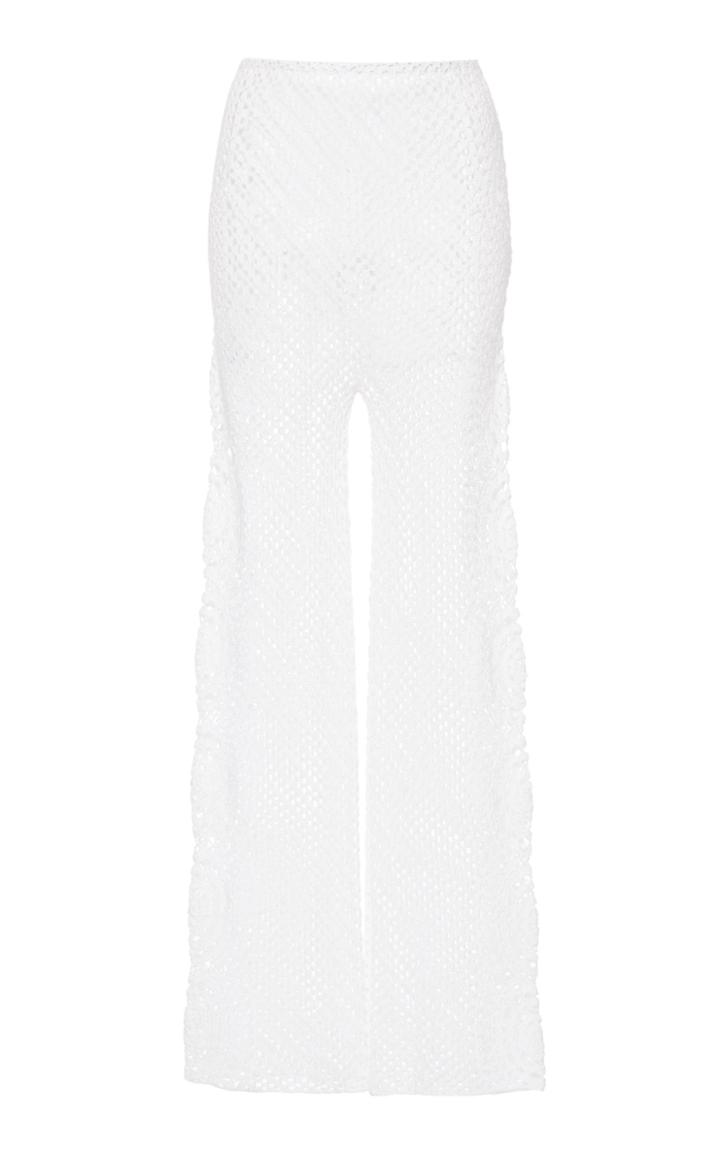 Alberta Ferretti Crochet Cotton Pants