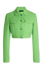 Moda Operandi David Koma Crystal-embellished Boucle-wool Cropped Jacket