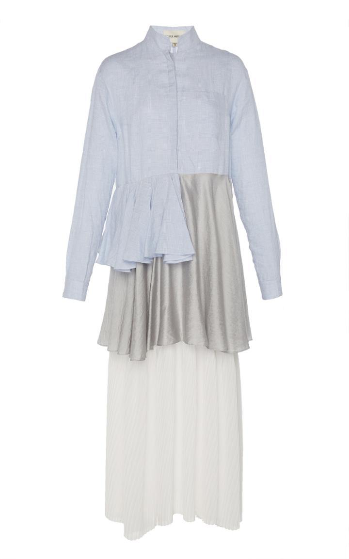 Rahul Mishra Glitch Tiered Shirt Dress