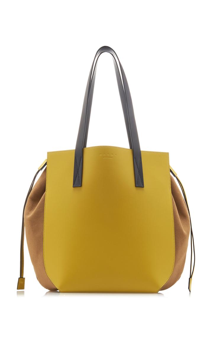 Moda Operandi Marni Gusset Color Block Leather Tote